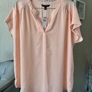 NWT Banana Republic Peach Blouse Sz L